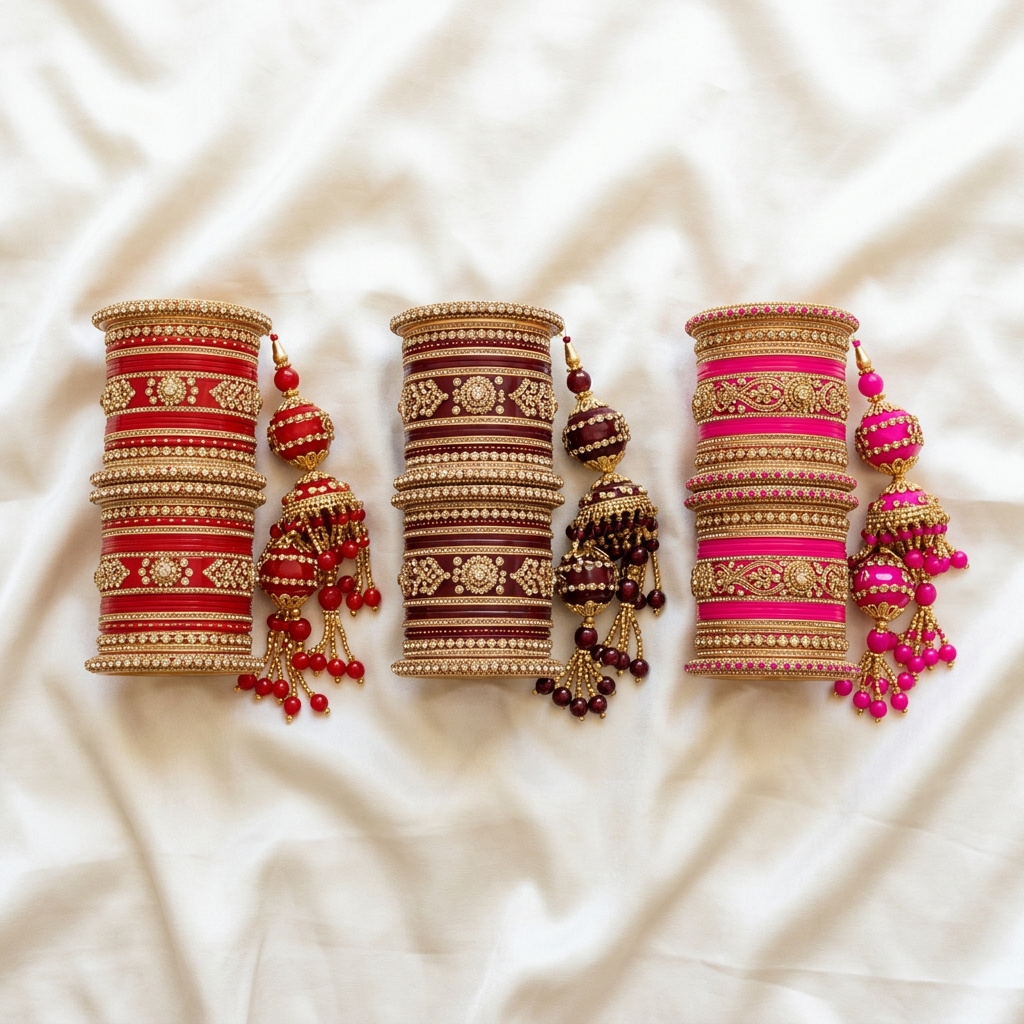 Three bridal chura sets